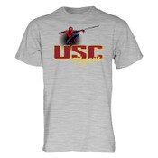 USC Trojans Unisex Heather Gray Marvel Spider Man Arachnophobia T-Shirt